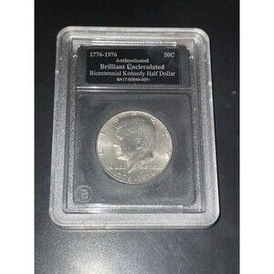 1776-1976 Authenticated Brilliant Uncirculated Bicentennial Kennedy Half Dollar